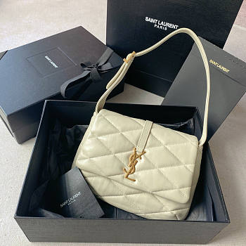 YSL Le 57 Hobo White Shoulder Bag 24x18x5.5cm