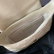 YSL Le 57 Hobo White Shoulder Bag 24x18x5.5cm - 5