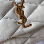 YSL Le 57 Hobo White Shoulder Bag 24x18x5.5cm - 6