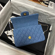 Chanel Handle Flap Bag Denim 20x12x6cm - 4