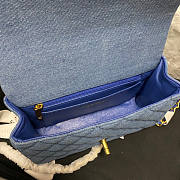 Chanel Handle Flap Bag Denim 20x12x6cm - 6
