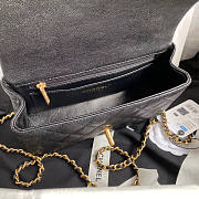 Chanel Handle Flap Bag Black Caviar 20x12x6cm - 5