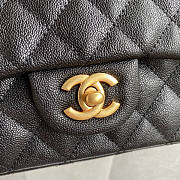 Chanel Handle Flap Bag Black Caviar 20x12x6cm - 6