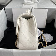 Chanel Handle Flap Bag White Cavier 20x12x6cm - 6