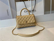 Chanel Coco Handle Cavier Beige Gold HW 24x14x10cm - 5