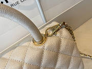 Chanel Coco Handle 92990 Calf Skin White Size 23 cm - 5