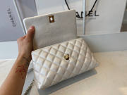 Chanel Coco Handle 92990 Calf Skin White Size 23 cm - 4