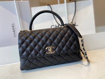 Chanel Coco Handle Black Cavier Gold Hardware 29x12x12cm