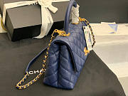 Chanel Coco Handle Blue Cavier Gold HW 23cm - 4