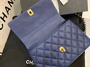 Chanel Coco Handle Blue Cavier Gold HW 23cm - 2