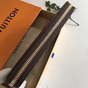 Louis Vuitton Damier Ebene Zippy Wallet N60015 Size 19 x 10 cm - 5