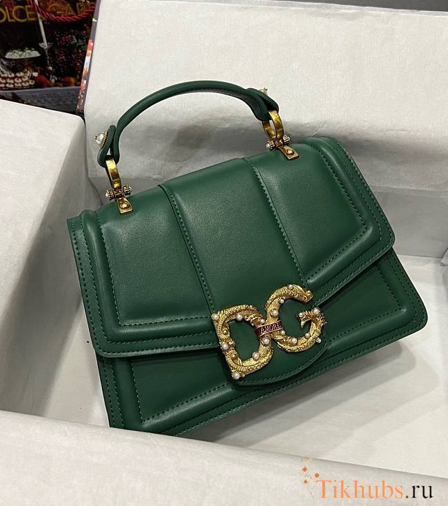 Dolce & Gabbana DG Amore Tote Bag In Green 27x16x8cm - 1