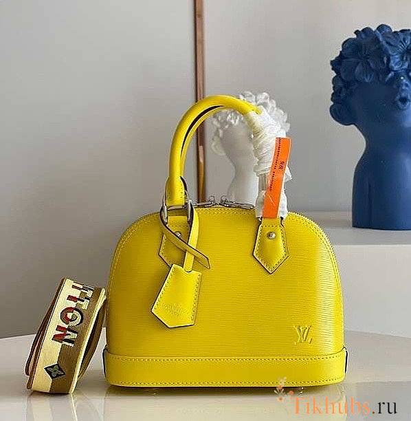 LV Alma BB Handbag Yellow M59217 Size 23.5 x 17.5 x 11.5 cm - 1