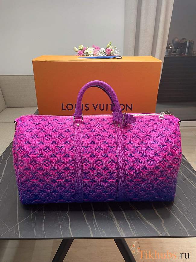 Keepall Bandouliere 50 Blue/Pink 50x29x23cm - 1
