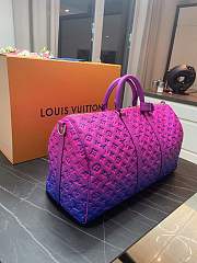 Keepall Bandouliere 50 Blue/Pink 50x29x23cm - 5