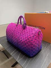 Keepall Bandouliere 50 Blue/Pink 50x29x23cm - 4