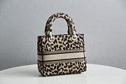 DIOR CD LADY Leopard Print 9027 Size 24×20×11cm - 3