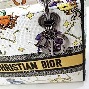 Dior Lady D-lite Ecru Multicolor White Pixel Zodiac 24x20x11cm - 5