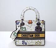 Dior Lady D-lite Ecru Multicolor White Pixel Zodiac 24x20x11cm - 1