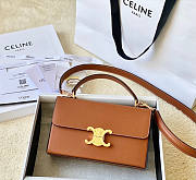 Celine Box Triomphe In Natural Calfskin Tan 22x13.5x6cm - 1