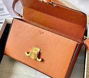 Celine Box Triomphe In Natural Calfskin Tan 22x13.5x6cm - 3