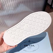Prada Macro Re-Nylon Brushed Leather White Sneakers - 5