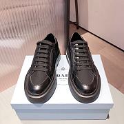 Prada Macro Re-Nylon Brushed Leather Black Sneakers - 4