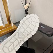 Prada Double Wheel Gabardine White Sneakers - 6