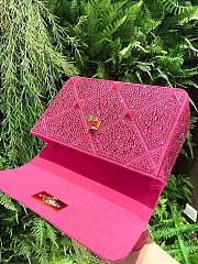 Valentino Gravani Crystal-embellished Pink Shoulder Bag 23x15x7cm - 5