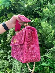 Valentino Gravani Crystal-embellished Pink Shoulder Bag 23x15x7cm - 4