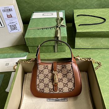 Gucci Jackie 1961 Mini Shoulder Bag Camel 19x13x3cm