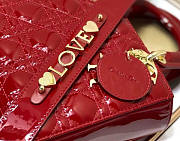 Dior Lady Red Patent My ABC Bag 20x16.5x8cm - 2