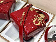 Dior Lady Red Patent My ABC Bag 20x16.5x8cm - 3