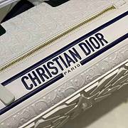 Dior Medium Vibe Zip Bowling Bag White and Blue 35x21x15.5cm - 2