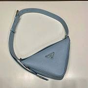 Prada Saffiano Leather Belt Bag Blue 14x9x25cm - 2