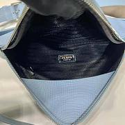 Prada Saffiano Leather Belt Bag Blue 14x9x25cm - 5