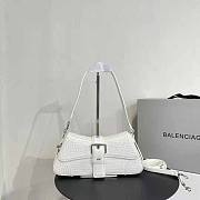 Balenciaga Lindsay Small Shoulder Bag Crocodile White 29x13x4.8cm - 1