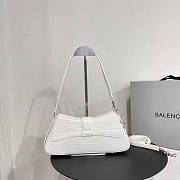 Balenciaga Lindsay Small Shoulder Bag Crocodile White 29x13x4.8cm - 6