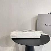 Balenciaga Lindsay Small Shoulder Bag Crocodile White 29x13x4.8cm - 5