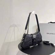 Balenciaga Lindsay Small Shoulder Bag Crocodile Black 29x13x4.8cm - 6