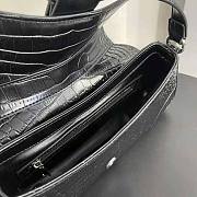 Balenciaga Lindsay Small Shoulder Bag Crocodile Black 29x13x4.8cm - 4