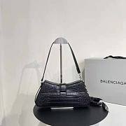 Balenciaga Lindsay Small Shoulder Bag Crocodile Black 29x13x4.8cm - 3