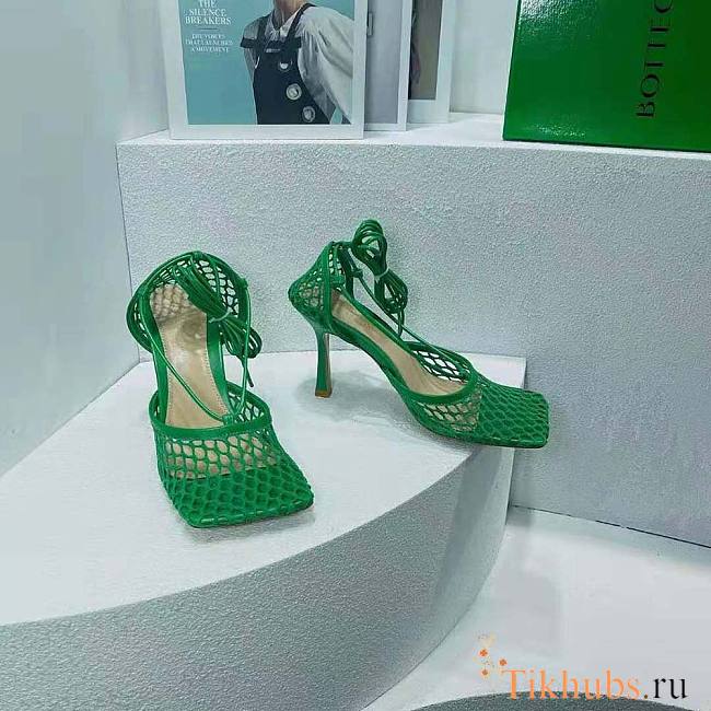 Bottega Veneta Stretch Sandals 9cm Green - 1