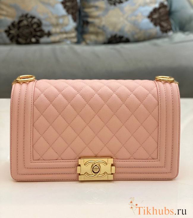 Chanel Leboy Cavier Gold HW Light Pink 25x15x9cm - 1