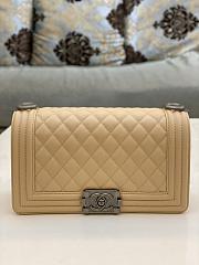 Chanel Leboy Cavier Silver HW Beige 25cm - 1