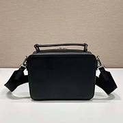 Prada Brique Saffiano Leather Bag Black 16x6x22cm - 6