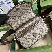 Gucci Ophidia Mini Shoulder Bag Brown 23x17x7cm - 5