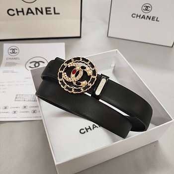 Chanel Belt Black 2.5 cm