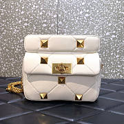 Valentino Exclusive Small Nappa Roman Stub White 19x13x6cm - 1