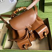 Gucci Backpack Bamboo Brown 22x22x7cm - 4